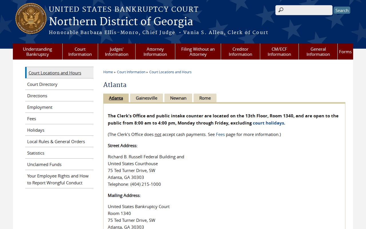Douglas County case search Bankruptcy Atlanta court records