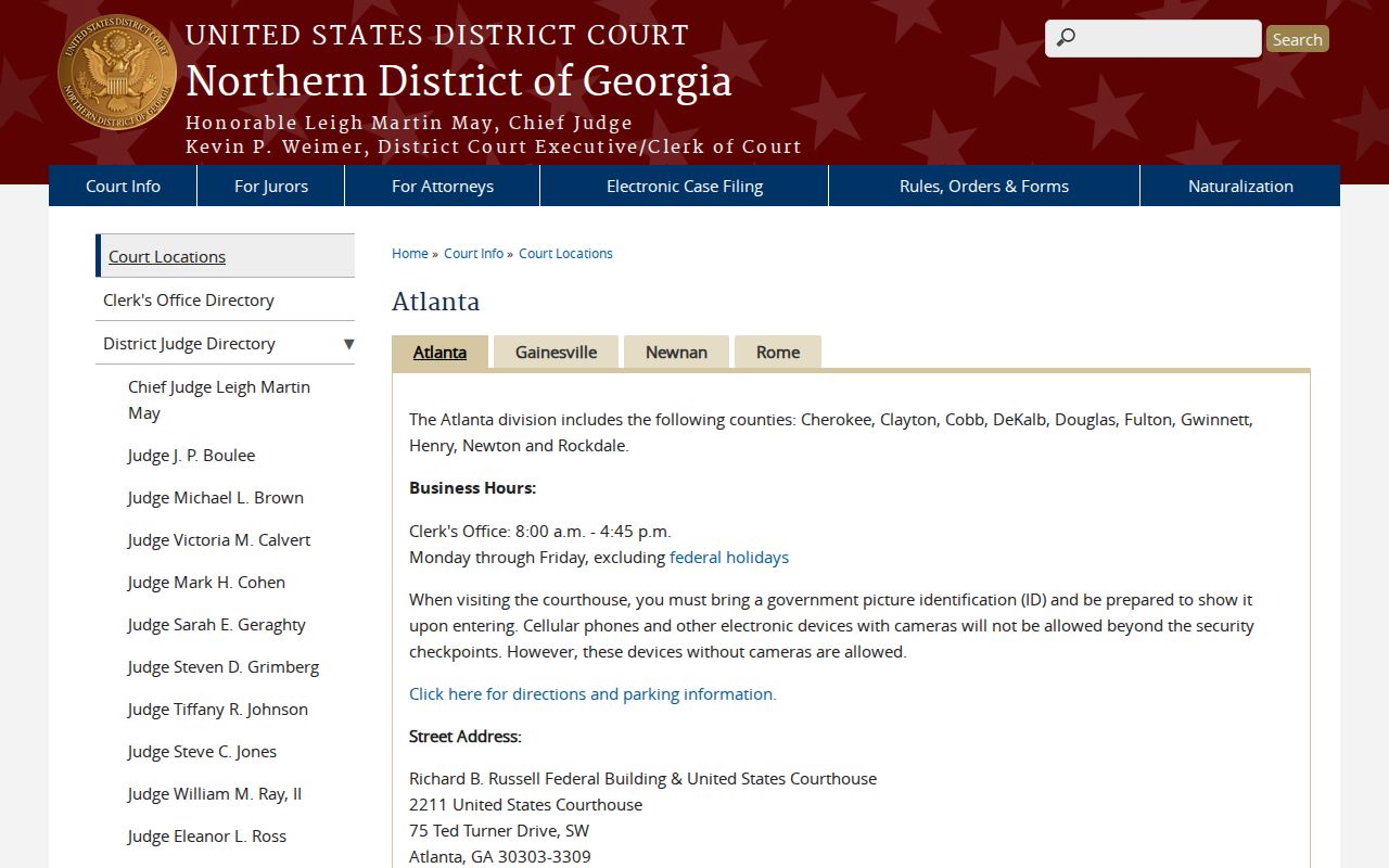 Douglas County case search federal Atlanta Division court records