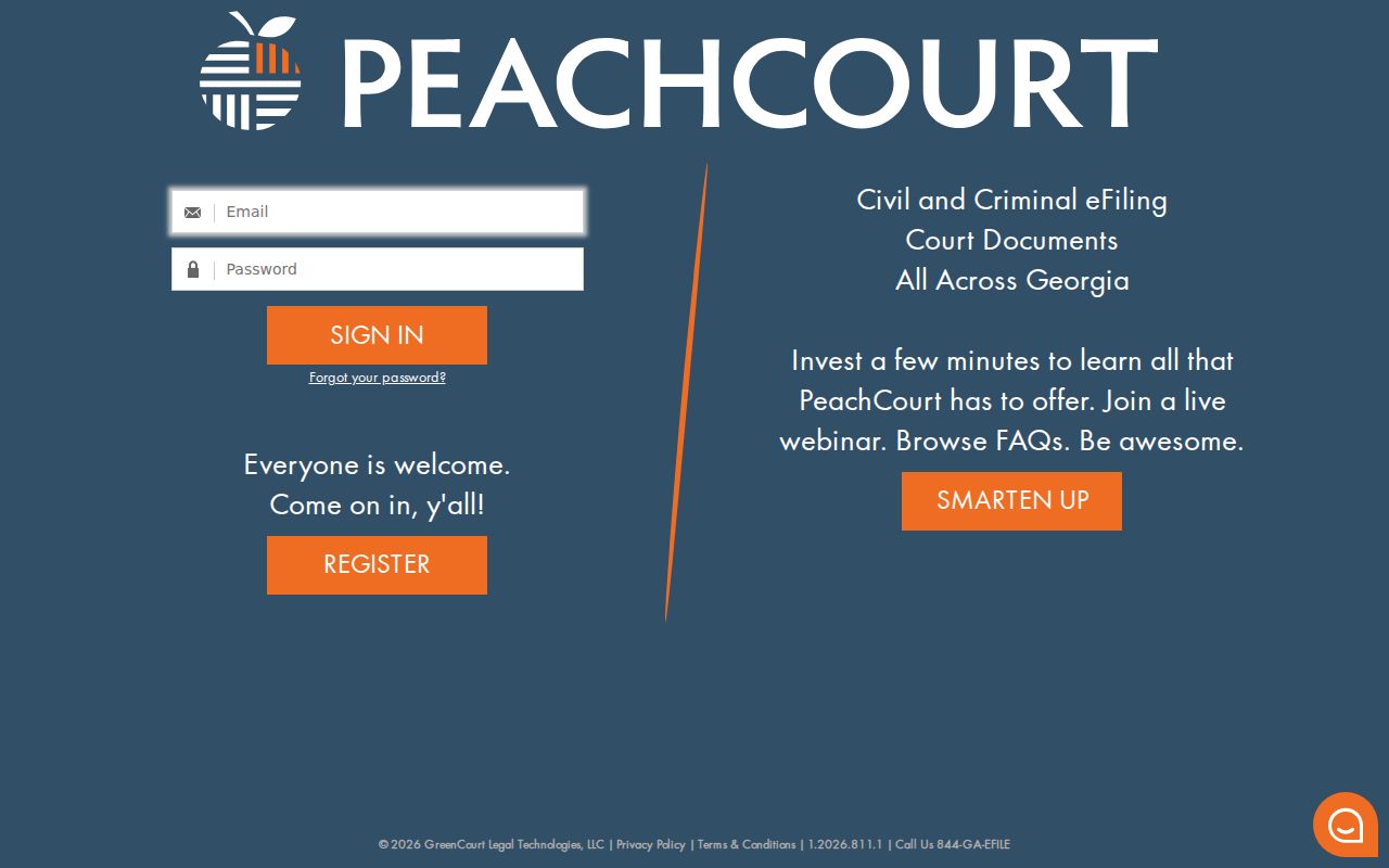Douglas County civil dockets, Peach Court civil filing service