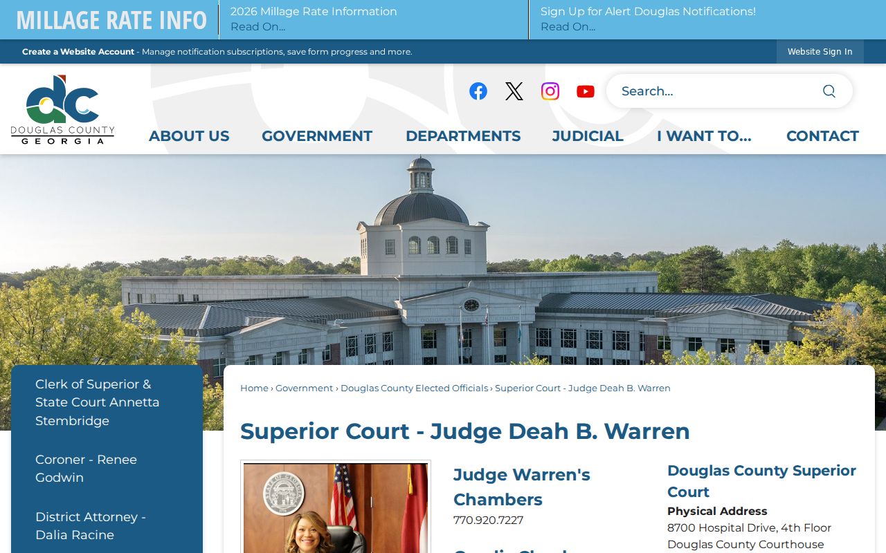 Douglas County criminal dockets, Judge Warren criminal calendar page